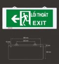 Đèn Exit 2 mặt chỉ 1 hướng thoát hiểm, bóng led 1x3W
